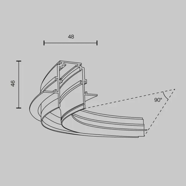 Коннектор Maytoni ACCESSORIES FOR TRACKS EXILITY — магнитные, белый, ракурс 6