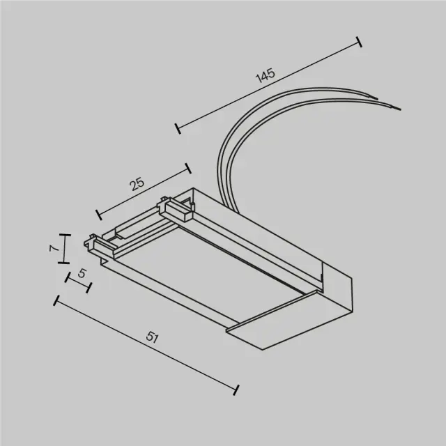 Ввод питания Maytoni MAGNETIC TRACK SYSTEM RADITY — магнитные, белый, ракурс 4