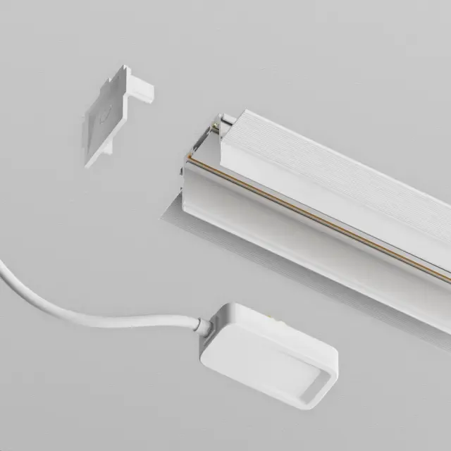 Ввод питания Maytoni ACCESSORIES FOR TRACKS RADITY — магнитные, белый, ракурс 2