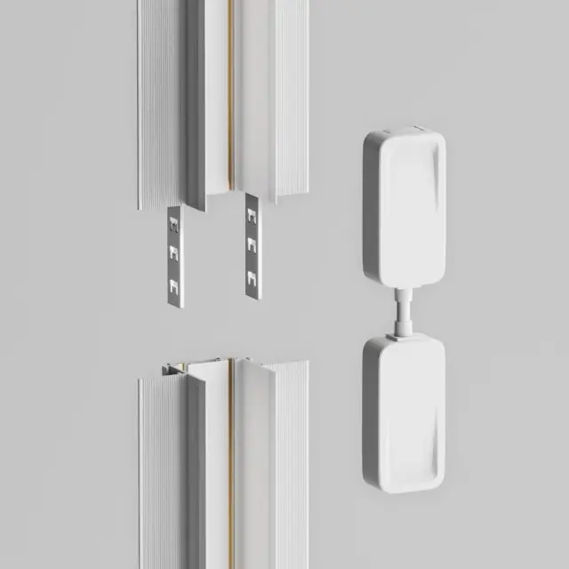 Коннектор Maytoni ACCESSORIES FOR TRACKS RADITY — магнитные, белый, ракурс 2