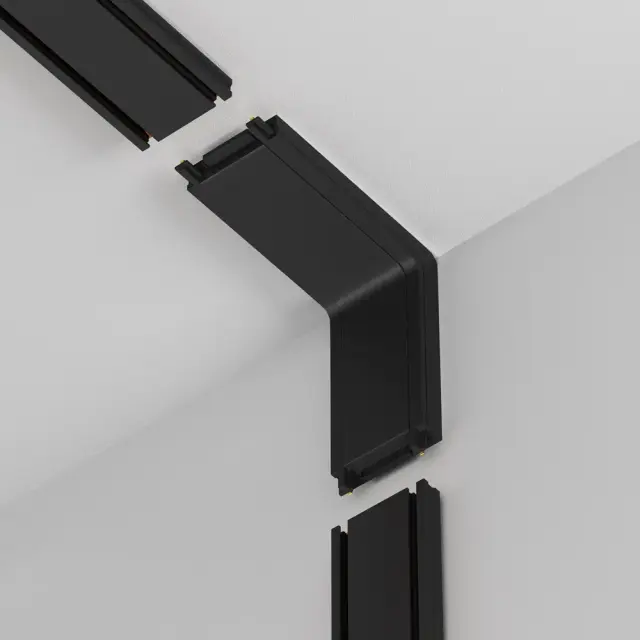 Коннектор Maytoni ACCESSORIES FOR TRACKS RADITY — магнитные, черный, ракурс 2