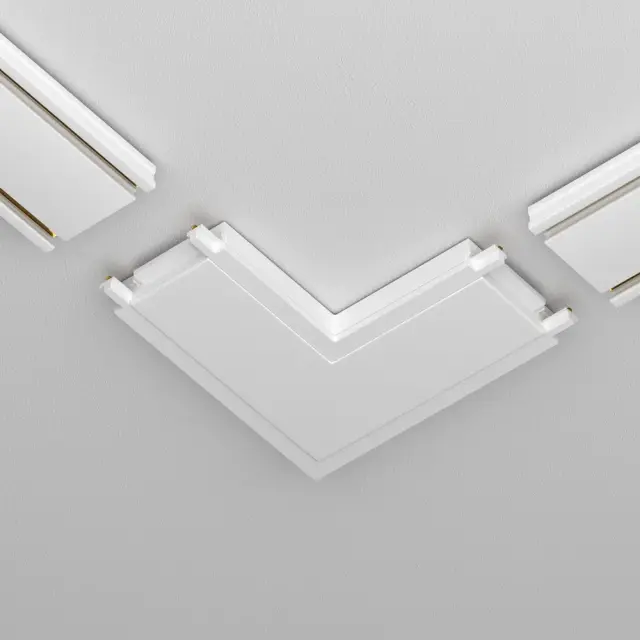Коннектор Maytoni ACCESSORIES FOR TRACKS RADITY — магнитные, белый, ракурс 2