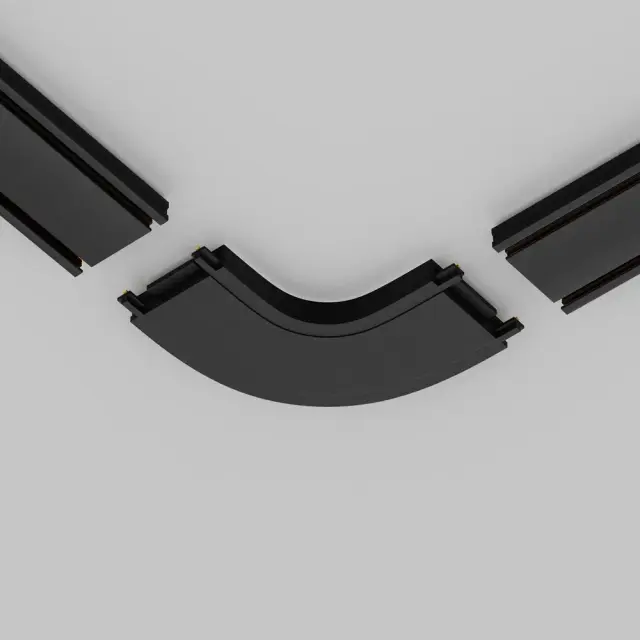 Коннектор Maytoni ACCESSORIES FOR TRACKS RADITY — магнитные, черный, ракурс 2