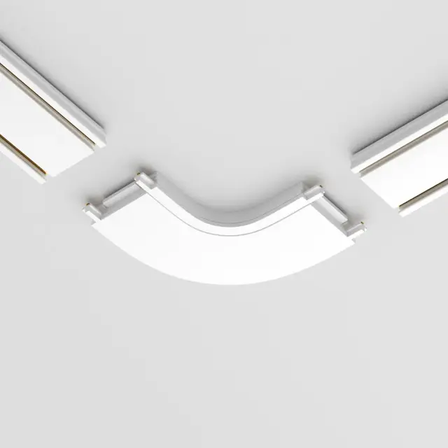 Коннектор Maytoni ACCESSORIES FOR TRACKS RADITY — магнитные, белый, ракурс 2