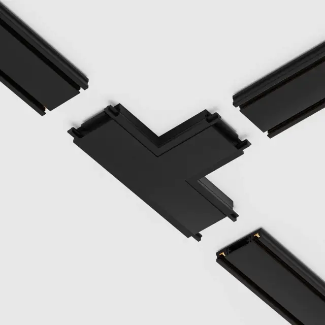 Коннектор Maytoni ACCESSORIES FOR TRACKS RADITY — магнитные, черный, ракурс 2