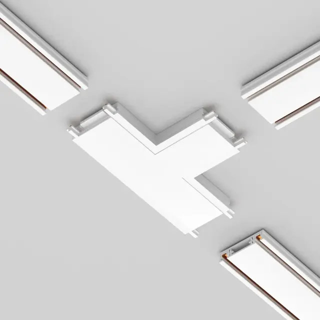 Коннектор Maytoni ACCESSORIES FOR TRACKS RADITY — магнитные, белый, ракурс 2