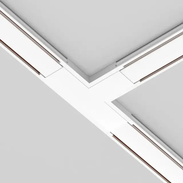 Коннектор Maytoni ACCESSORIES FOR TRACKS RADITY — магнитные, белый, ракурс 3