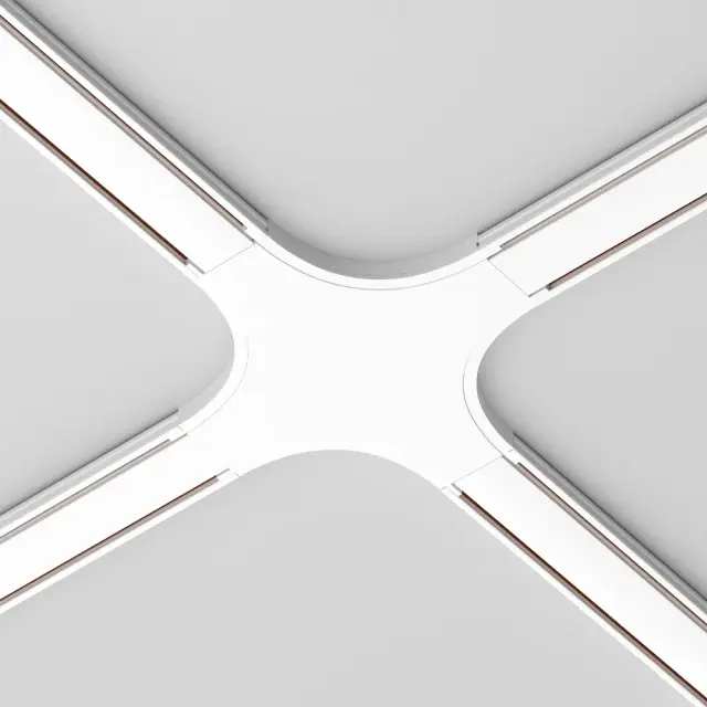 Коннектор Maytoni ACCESSORIES FOR TRACKS RADITY — магнитные, белый, ракурс 3