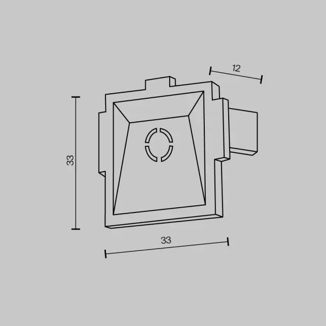 Заглушка Maytoni ACCESSORIES FOR TRACKS RADITY — магнитные, белый, ракурс 3