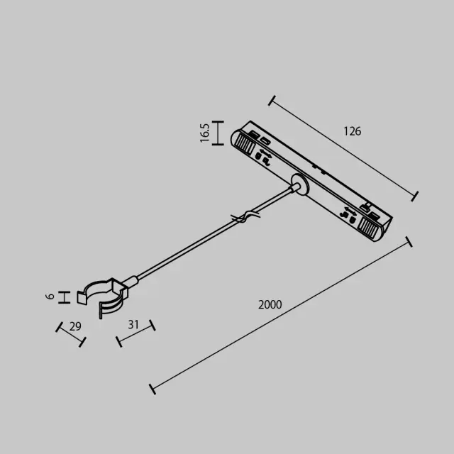 Крепёж Maytoni ACCESSORIES FOR TRACKS EXILITY — магнитные, черный, ракурс 5
