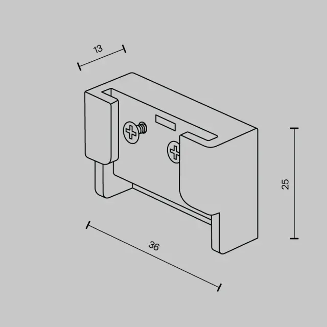 Заглушка Maytoni ACCESSORIES FOR SYSTEM PARITY — тканевые, черный, ракурс 3