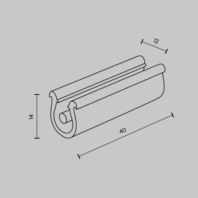 Крепёж Maytoni ACCESSORIES FOR SYSTEM PARITY — тканевые, черный, ракурс 3