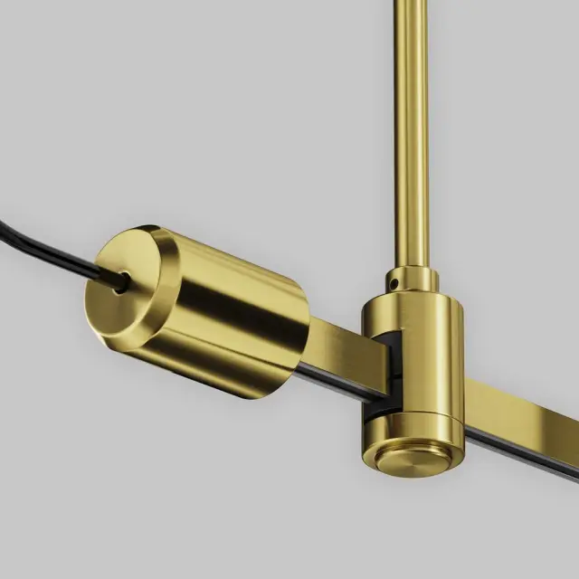 Ввод питания Maytoni ACCESSORIES FOR TRACKS FLARITY — магнитные, латунь, ракурс 3