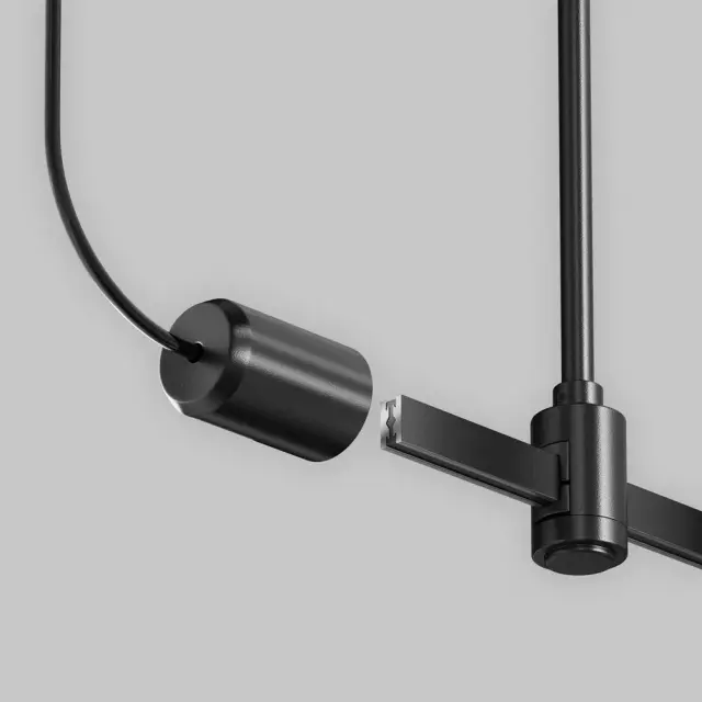 Ввод питания Maytoni ACCESSORIES FOR TRACKS FLARITY — магнитные, черный, ракурс 2