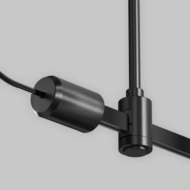 Ввод питания Maytoni ACCESSORIES FOR TRACKS FLARITY — магнитные, черный, ракурс 3