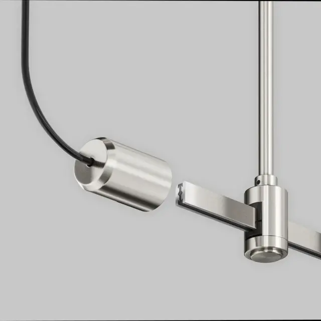 Ввод питания Maytoni ACCESSORIES FOR TRACKS FLARITY — магнитные, никель, ракурс 2
