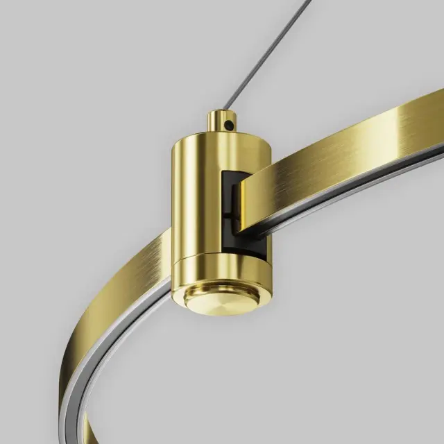 Ввод питания Maytoni ACCESSORIES FOR TRACKS FLARITY — магнитные, латунь, ракурс 3