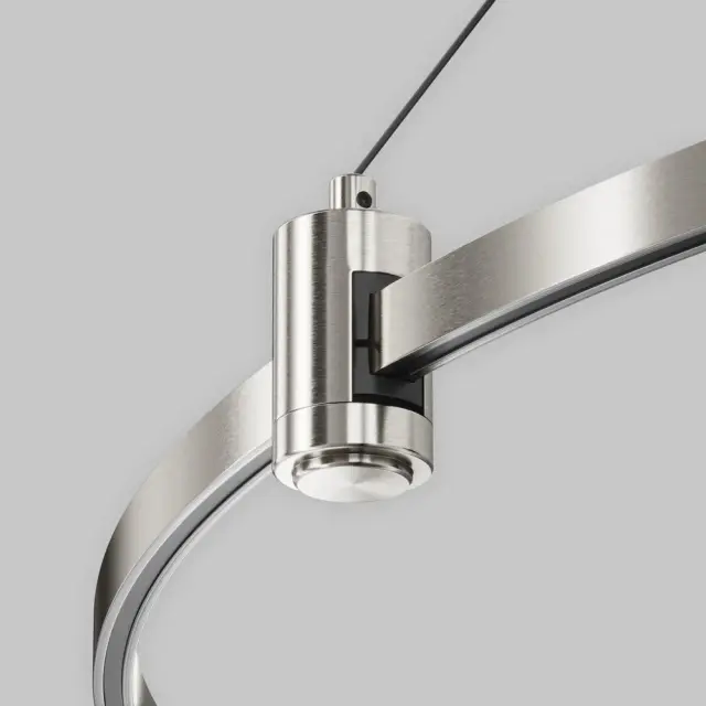 Ввод питания Maytoni ACCESSORIES FOR TRACKS FLARITY — магнитные, никель, ракурс 3
