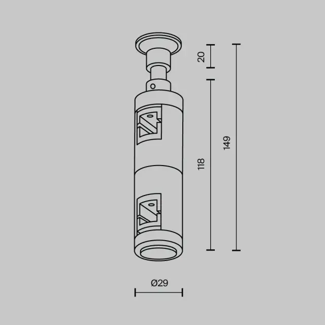 Крепёж Maytoni ACCESSORIES FOR TRACKS FLARITY — магнитные, никель, ракурс 4