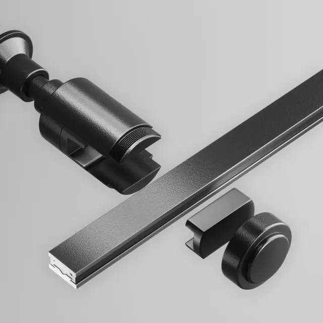 Крепёж Maytoni ACCESSORIES FOR TRACKS FLARITY — магнитные, черный, ракурс 2