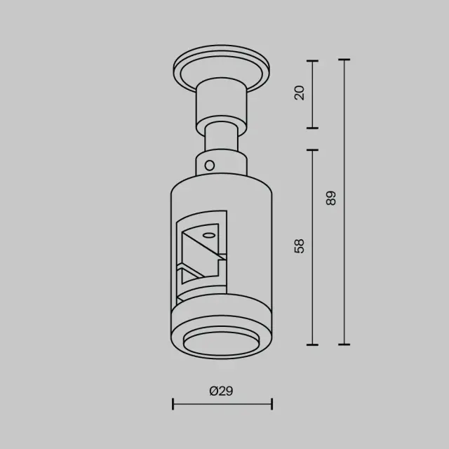 Крепёж Maytoni ACCESSORIES FOR TRACKS FLARITY — магнитные, никель, ракурс 4