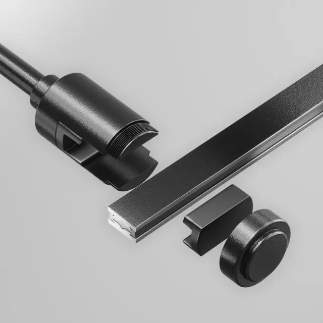 Крепёж Maytoni ACCESSORIES FOR TRACKS FLARITY — магнитные, черный, ракурс 2