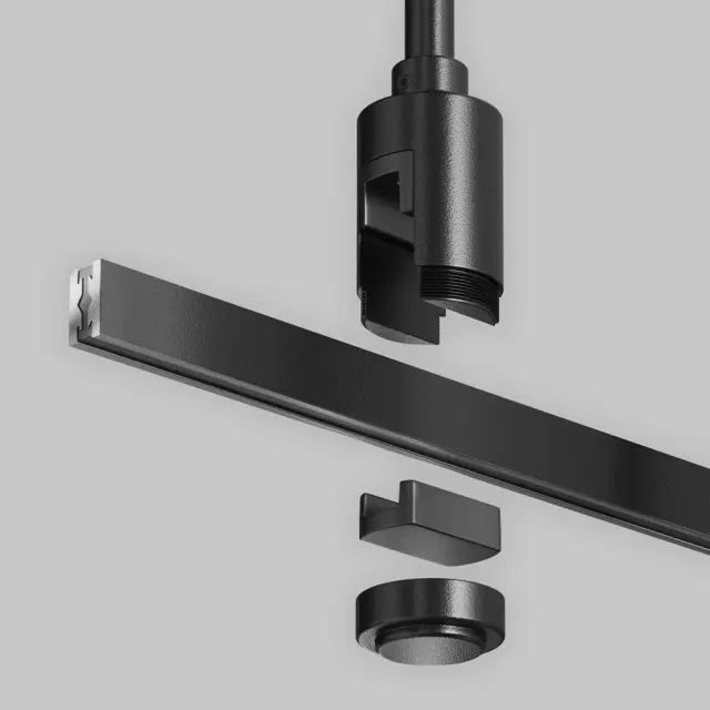 Крепёж Maytoni ACCESSORIES FOR TRACKS FLARITY — магнитные, черный, ракурс 2