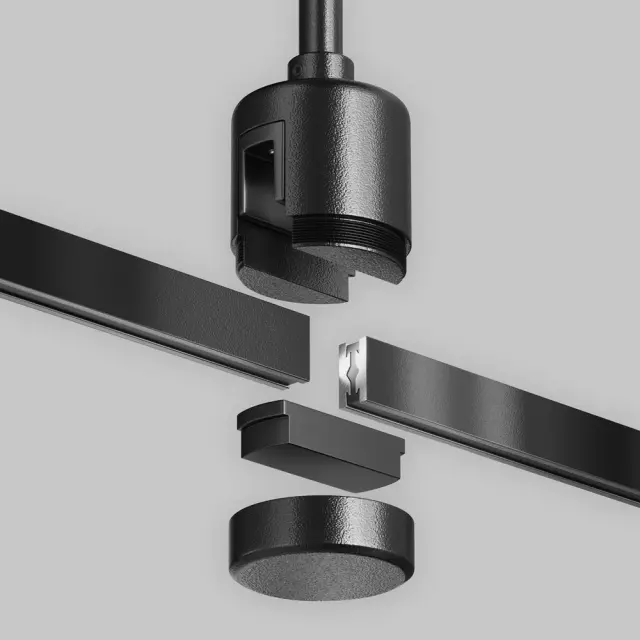 Крепёж Maytoni ACCESSORIES FOR TRACKS FLARITY — магнитные, черный, ракурс 2