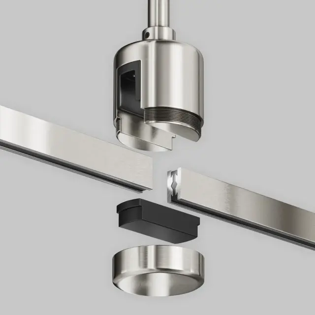 Крепёж Maytoni ACCESSORIES FOR TRACKS FLARITY — магнитные, никель, ракурс 2