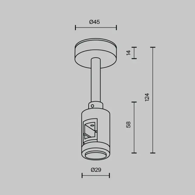 Крепёж Maytoni ACCESSORIES FOR TRACKS FLARITY — магнитные, черный, ракурс 4