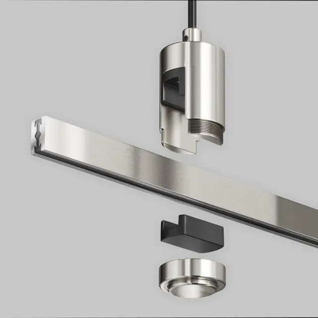 Крепёж Maytoni ACCESSORIES FOR TRACKS FLARITY — магнитные, никель, ракурс 2