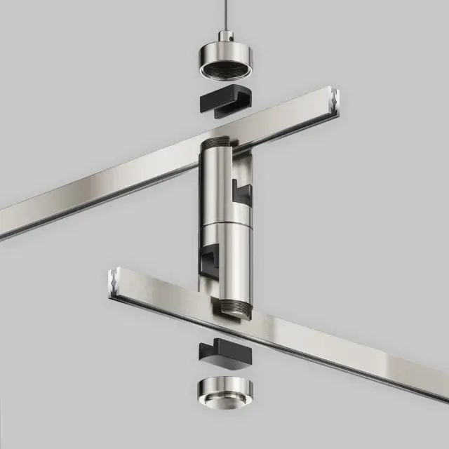 Крепёж Maytoni ACCESSORIES FOR TRACKS FLARITY — магнитные, никель, ракурс 2