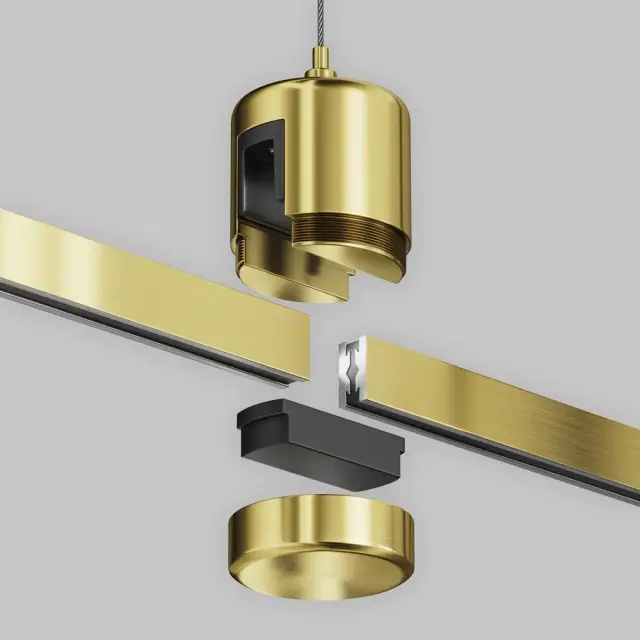 Крепёж Maytoni ACCESSORIES FOR TRACKS FLARITY — магнитные, латунь, ракурс 2