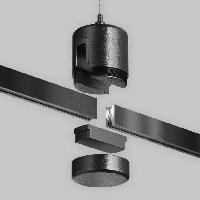 Крепёж Maytoni ACCESSORIES FOR TRACKS FLARITY — магнитные, черный, ракурс 2