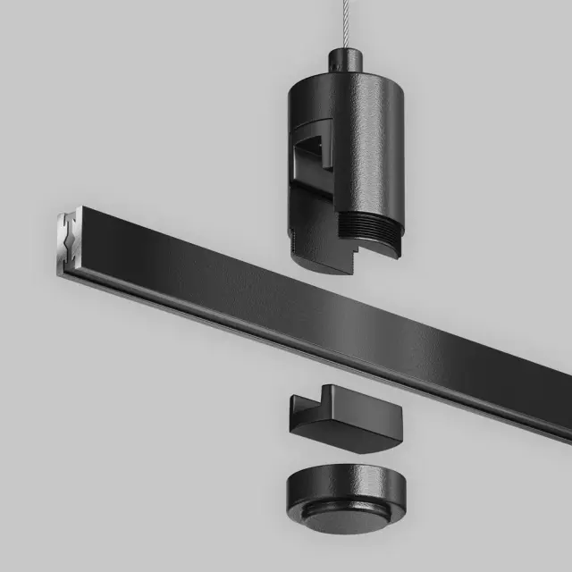 Крепёж Maytoni ACCESSORIES FOR TRACKS FLARITY — магнитные, черный, ракурс 2
