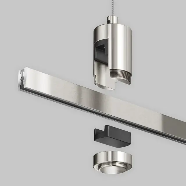 Крепёж Maytoni ACCESSORIES FOR TRACKS FLARITY — магнитные, никель, ракурс 2