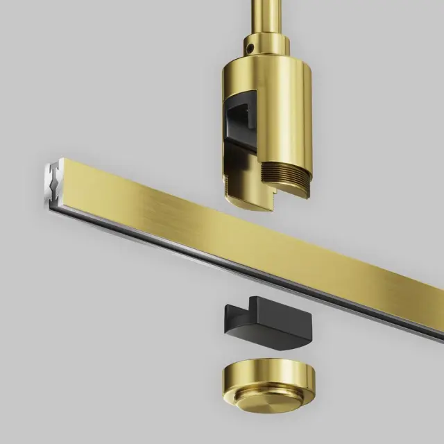 Крепёж Maytoni ACCESSORIES FOR TRACKS FLARITY — магнитные, латунь, ракурс 2