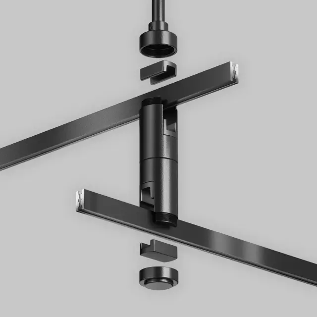 Крепёж Maytoni ACCESSORIES FOR TRACKS FLARITY — магнитные, черный, ракурс 2
