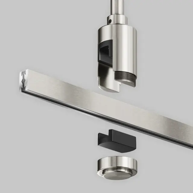 Крепёж Maytoni ACCESSORIES FOR TRACKS FLARITY — магнитные, никель, ракурс 2