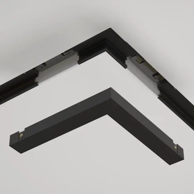 Коннектор Maytoni ACCESSORIES FOR TRACKS BASITY — магнитные, черный, ракурс 2