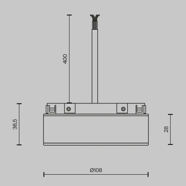 Ввод питания Maytoni POWER SUPPLY BASITY — магнитные, черный, ракурс 4