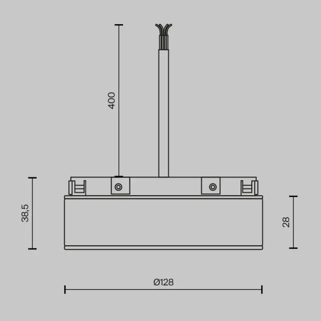 Ввод питания Maytoni POWER SUPPLY BASITY — магнитные, черный, ракурс 4