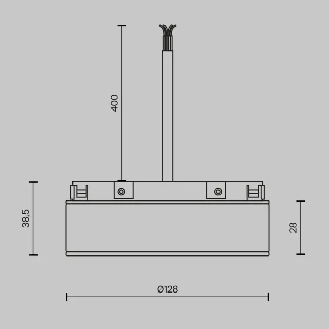 Ввод питания Maytoni POWER SUPPLY BASITY — магнитные, черный, ракурс 4