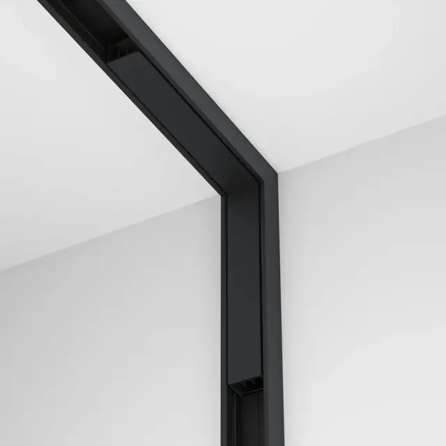 Коннектор Maytoni ACCESSORIES FOR TRACKS BASITY — магнитные, черный, ракурс 3