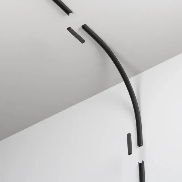 Коннектор Maytoni ACCESSORIES FOR TRACKS BASITY — магнитные, черный, ракурс 2