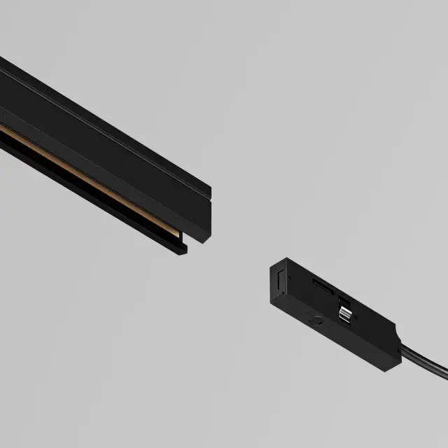 Ввод питания Maytoni ACCESSORIES FOR TRACKS LEVITY — магнитные, черный, ракурс 2