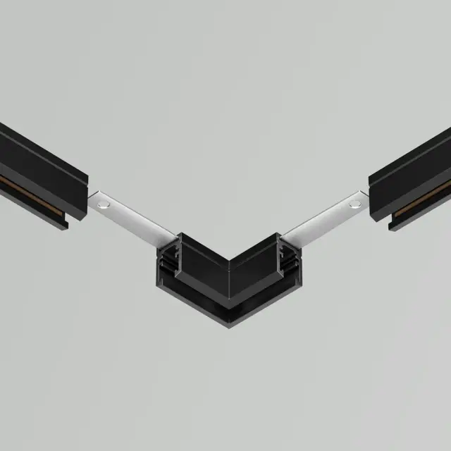 Коннектор Maytoni ACCESSORIES FOR TRACKS LEVITY — магнитные, черный, ракурс 2