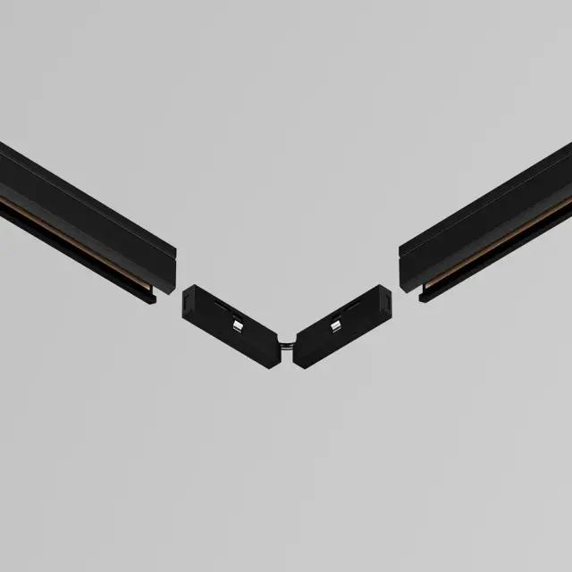 Коннектор Maytoni ACCESSORIES FOR TRACKS LEVITY — магнитные, черный, ракурс 2