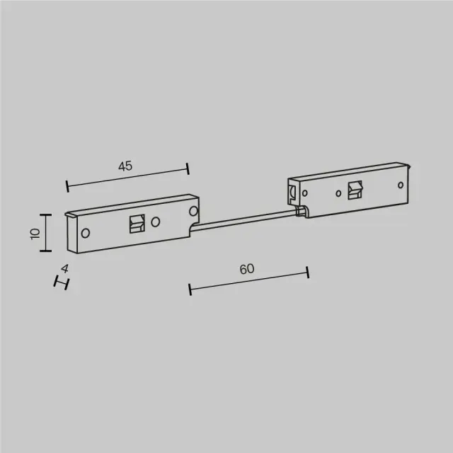 Коннектор Maytoni ACCESSORIES FOR TRACKS LEVITY — магнитные, черный, ракурс 5