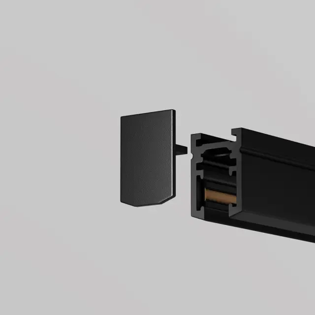Заглушка Maytoni ACCESSORIES FOR TRACKS LEVITY — магнитные, черный, ракурс 2